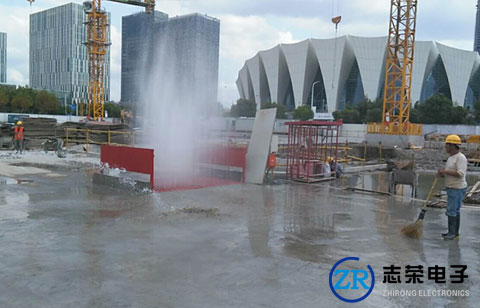 市中心建筑工程洗車機(jī)案例